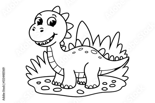 Funny alligator hand drawn for kids' page Cute  Cartoon Icon Illustration. Animal Hero Icon Concept Isolated. Flat Cartoon Style