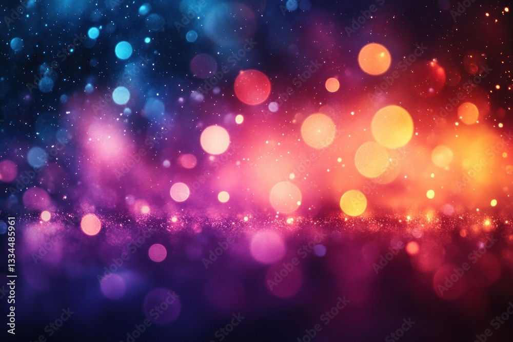 Colorful Abstract Light Glow with Lens Flare and Bokeh Effects on Deep Purple Background Colorful Abstract Light Glow with Lens Flare and Bokeh Effects on Deep Purple Background