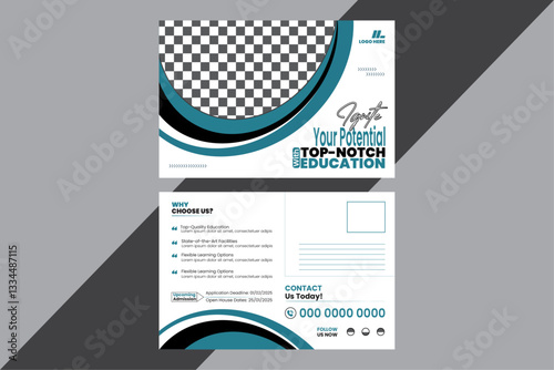 Corporate Post Card Design; Amazing Template Design, Modern Post Card Template, Clean and Minimal Post Card for Education
