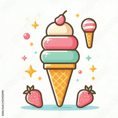 ice cream, dessert, food, background, cream, cold, sweet, ice, creamy, summer, chocolate, flavor, delicious, vanilla, dairy, frozen, gelato, closeup, tasty, isolated, fresh, strawberry, waffle, textur