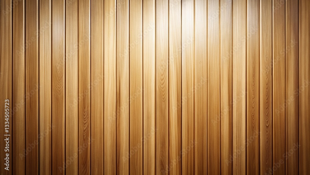 Fototapeta premium Light Brown Vertical Striped Wood Paneling - Modern Interior Background Texture