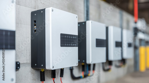 Multiple micro inverters shown, indicating efficient energy conversion