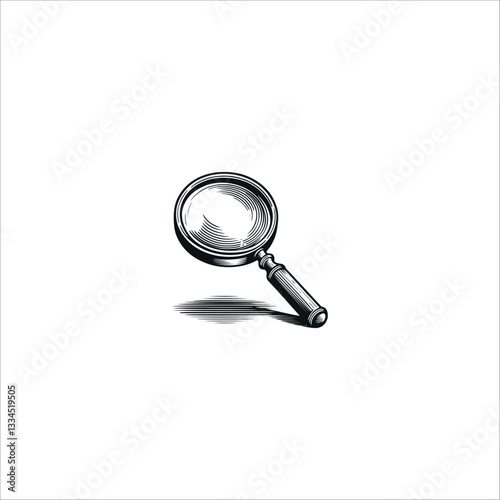 magnifying glass drawing artwork handmade illustration
