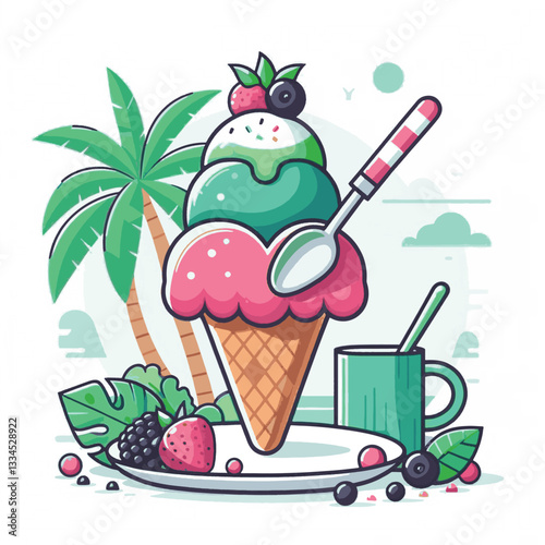 ice cream, dessert, food, background, cream, cold, sweet, ice, creamy, summer, chocolate, flavor, delicious, vanilla, dairy, frozen, gelato, closeup, tasty, isolated, fresh, strawberry, waffle, textur