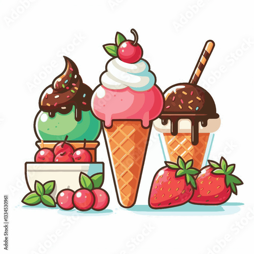 ice cream, dessert, food, background, cream, cold, sweet, ice, creamy, summer, chocolate, flavor, delicious, vanilla, dairy, frozen, gelato, closeup, tasty, isolated, fresh, strawberry, waffle, textur