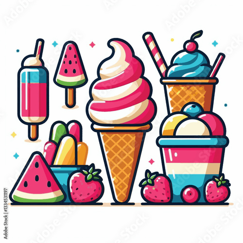 ice cream, dessert, food, background, cream, cold, sweet, ice, creamy, summer, chocolate, flavor, delicious, vanilla, dairy, frozen, gelato, closeup, tasty, isolated, fresh, strawberry, waffle, textur