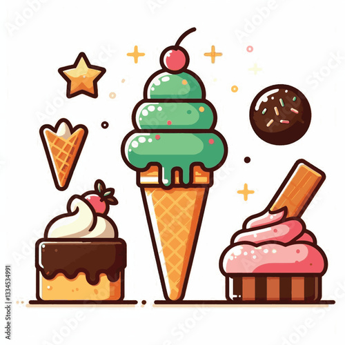 ice cream, dessert, food, background, cream, cold, sweet, ice, creamy, summer, chocolate, flavor, delicious, vanilla, dairy, frozen, gelato, closeup, tasty, isolated, fresh, strawberry, waffle, textur