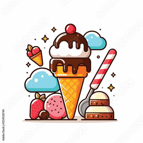 ice cream, dessert, food, background, cream, cold, sweet, ice, creamy, summer, chocolate, flavor, delicious, vanilla, dairy, frozen, gelato, closeup, tasty, isolated, fresh, strawberry, waffle, textur