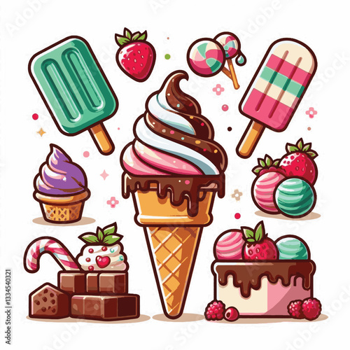 ice cream, dessert, food, background, cream, cold, sweet, ice, creamy, summer, chocolate, flavor, delicious, vanilla, dairy, frozen, gelato, closeup, tasty, isolated, fresh, strawberry, waffle, textur