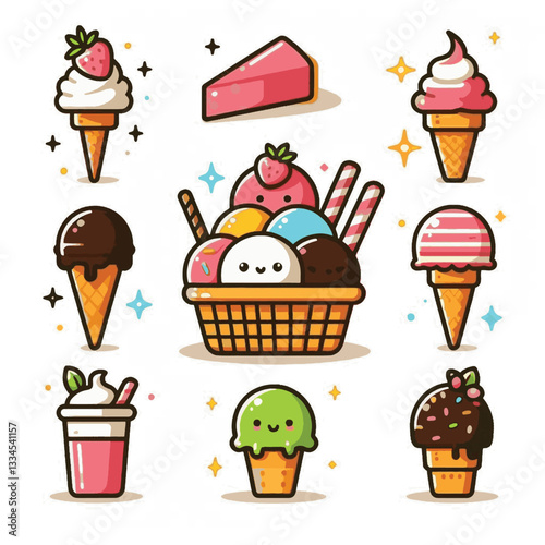 ice cream, dessert, food, background, cream, cold, sweet, ice, creamy, summer, chocolate, flavor, delicious, vanilla, dairy, frozen, gelato, closeup, tasty, isolated, fresh, strawberry, waffle, textur