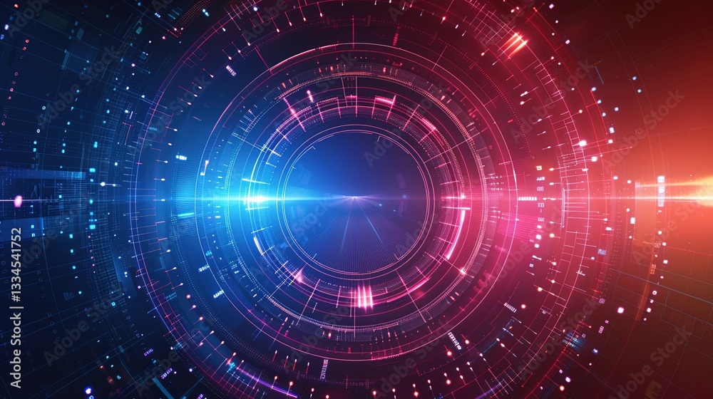 Obraz premium Exploring the Allure of Technology Line Radial Backgrounds: A Visual Dive