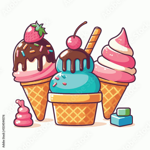 ice cream, dessert, food, background, cream, cold, sweet, ice, creamy, summer, chocolate, flavor, delicious, vanilla, dairy, frozen, gelato, closeup, tasty, isolated, fresh, strawberry, waffle, textur