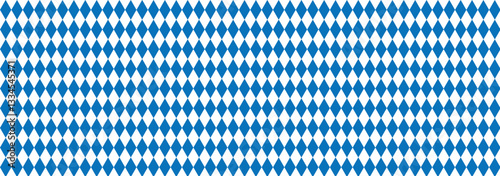 Diamond pattern background. Bavarian Oktoberfest seamless pattern with blue and white rhombus. Geometric squares pattern. Flag of Bavaria Oktoberfest blue checkered background. Harlequin pattern