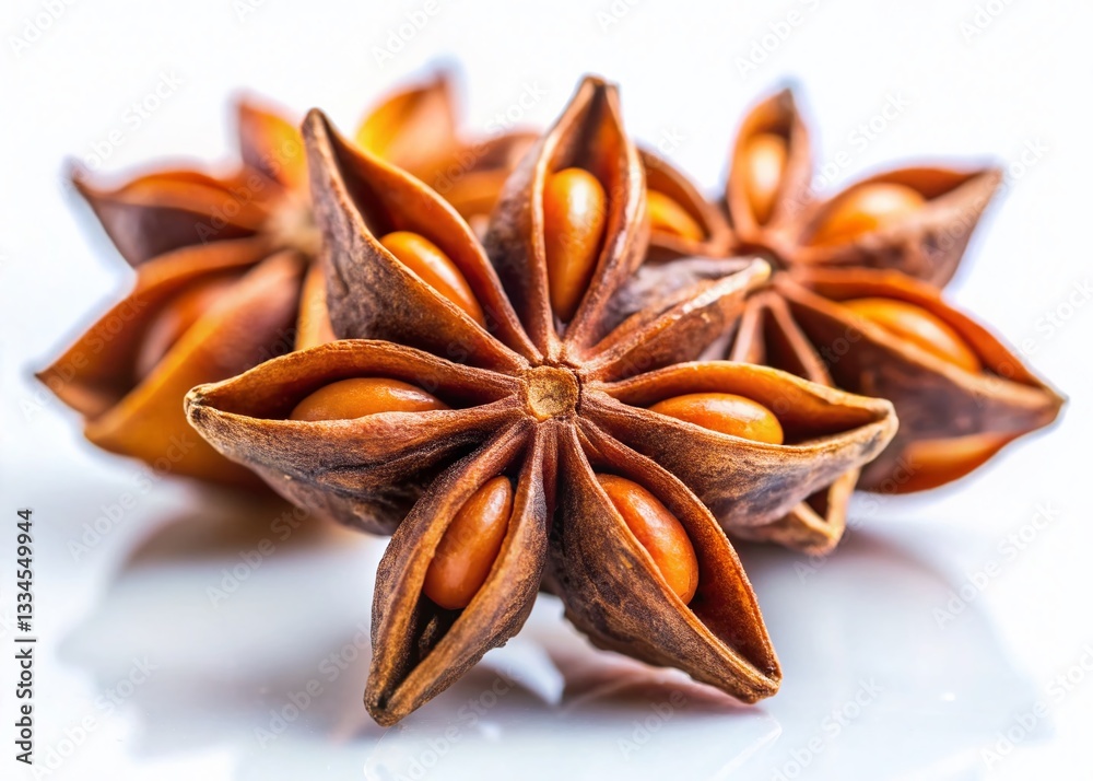 Miniature Star Anise: Whimsical Tilt-Shift Photo of Aromatic Spice Miniature Star Anise: Whimsical Tilt-Shift Photo of Aromatic Spice