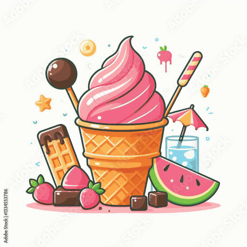 ice cream, dessert, food, background, cream, cold, sweet, ice, creamy, summer, chocolate, flavor, delicious, vanilla, dairy, frozen, gelato, closeup, tasty, isolated, fresh, strawberry, waffle, textur