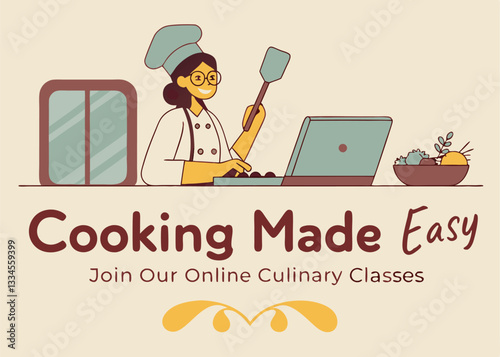 cooking online classes vector 