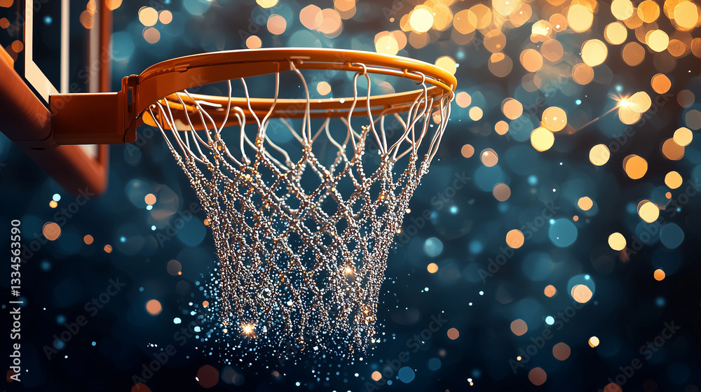 Close-Up of Basketball Hoop with Copy Space Close-Up of Basketball Hoop with Copy Space
