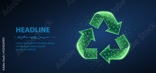 Recycle vector icon isolated on blue. Eco symbol, ecology cycle, recycle mark.