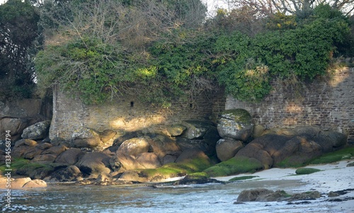 Obraz na płótnie Ballade sur les bords de Cap-Coz et Beig Meil en Finistère Cornouaille Bretagne France w salonie