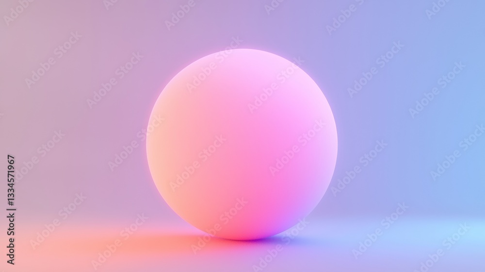 A 3D rendering of a pink sphere with a gradient background. A 3D rendering of a pink sphere with a gradient background.