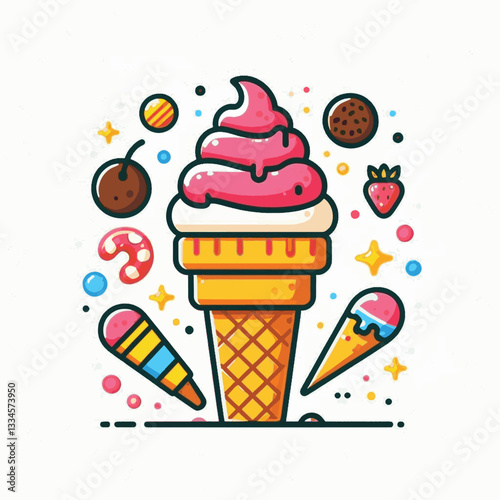 ice cream, dessert, food, background, cream, cold, sweet, ice, creamy, summer, chocolate, flavor, delicious, vanilla, dairy, frozen, gelato, closeup, tasty, isolated, fresh, strawberry, waffle, textur