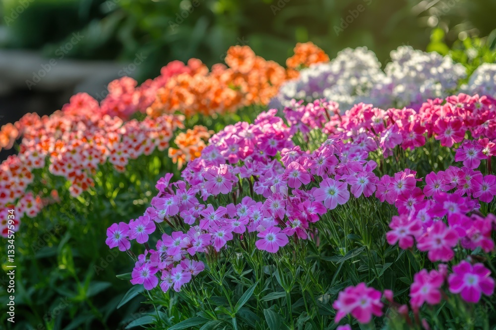 Colorful Phlox Flowers in Bloom Garden Flowers Nature Beauty Colorful Phlox Flowers in Bloom Garden Flowers Nature Beauty
