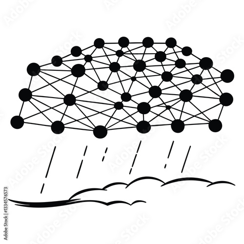 ai neural network vector illustration 