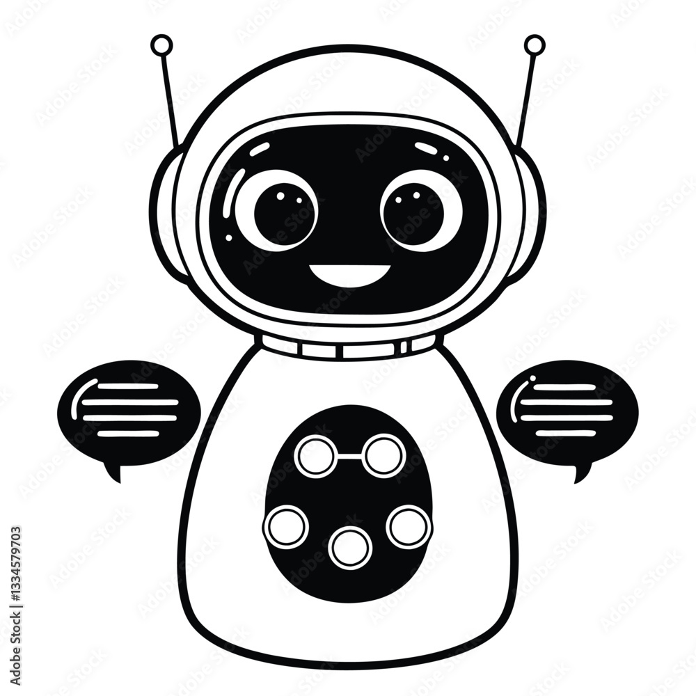 Naklejka premium ai assistant chatbot icon