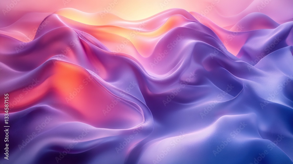 Vibrant Fluid Abstract Art in Purple and Blue Gradient with Glossy Textures Vibrant Fluid Abstract Art in Purple and Blue Gradient with Glossy Textures