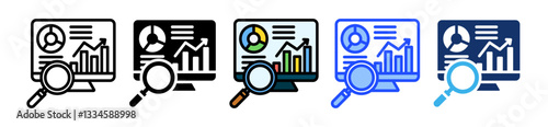 Analysis Icon Set With Multiple Style Collection