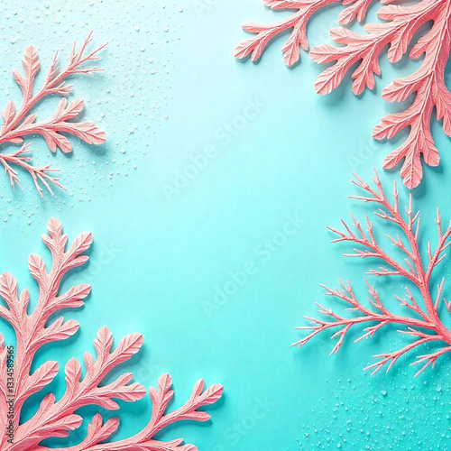 Grunge floral background with space