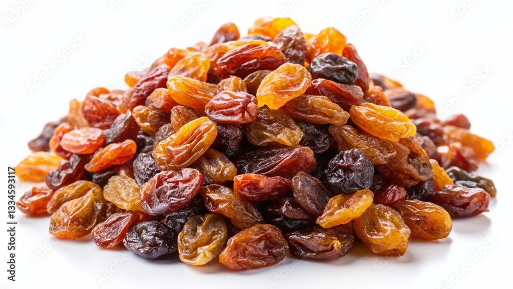 Panoramic Image of Sun-Dried Raisins Isolated on White Background - High-Resolution Stock Photo Panoramic Image of Sun-Dried Raisins Isolated on White Background - High-Resolution Stock Photo