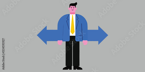 business man with arrow