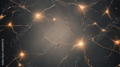 Wallpaper Mural A neural network visualization with glowing connections and AI processing data Torontodigital.ca