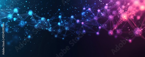 Wallpaper Mural Futuristic Molecular Structure Background with DNA and Abstract Technology in Digital Art Torontodigital.ca