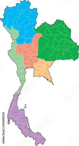 Thailand map 2D