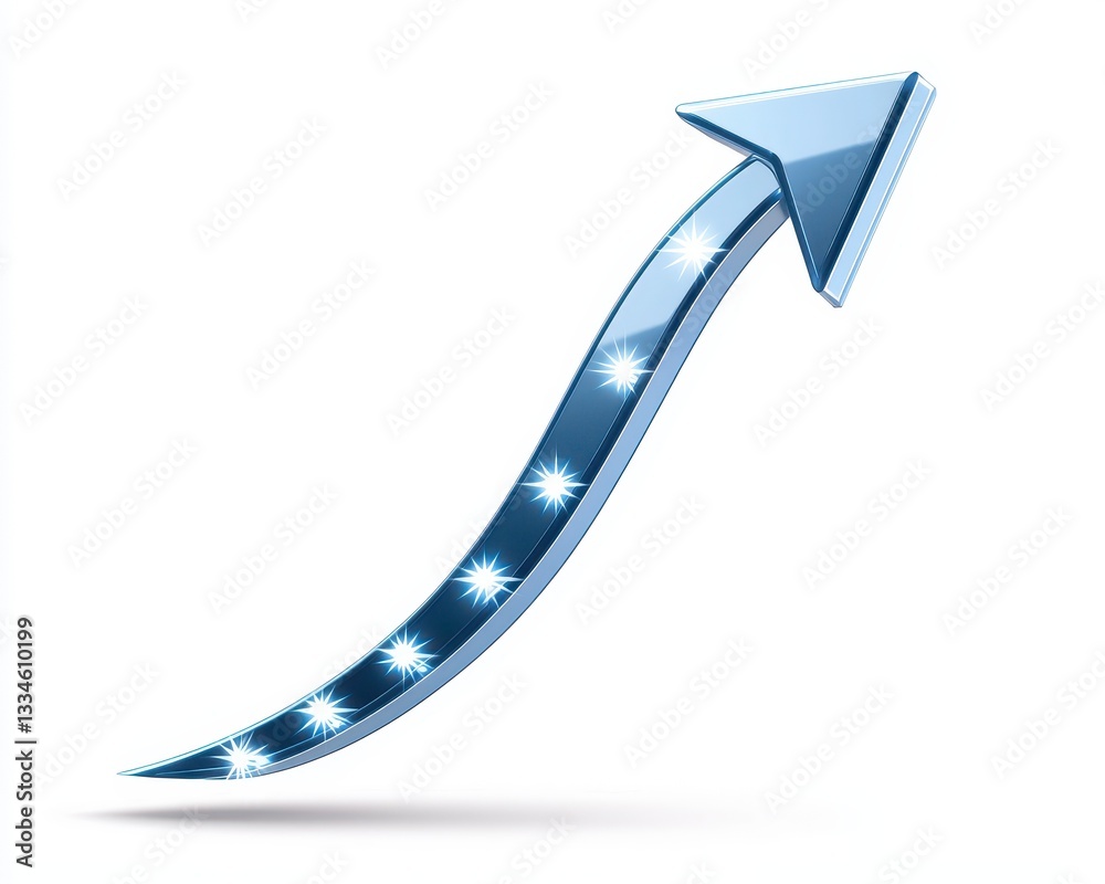 A dynamic blue arrow symbolizing growth and progress in business. A dynamic blue arrow symbolizing growth and progress in business.