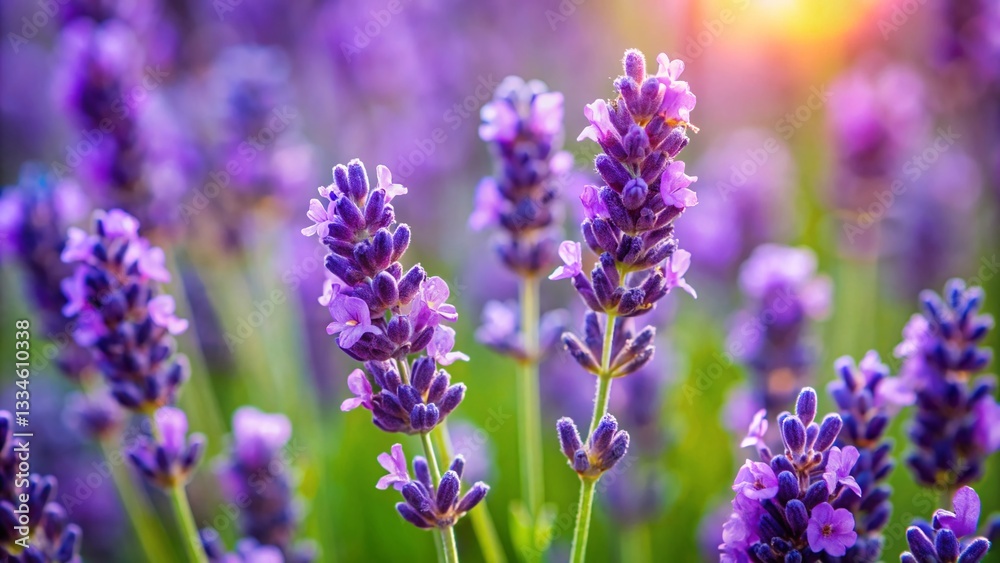 Peaceful Budding Lavender: Aromatic Purple Flowers in Relaxing Field Peaceful Budding Lavender: Aromatic Purple Flowers in Relaxing Field