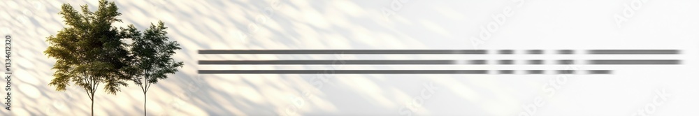 Fototapeta premium Realistic Paper Sheet Shadow Effect with Transparent Background for Modern Minimalistic Design