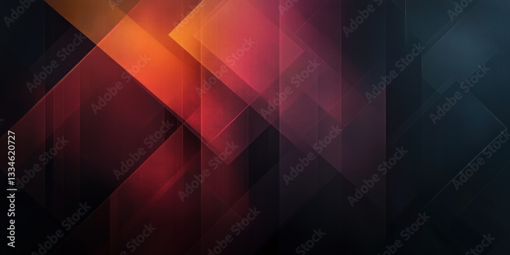 Obraz premium Abstract Geometric Design Soft Overlapping Rectangles Dark Minimalist Color Palette Modern Digital Art