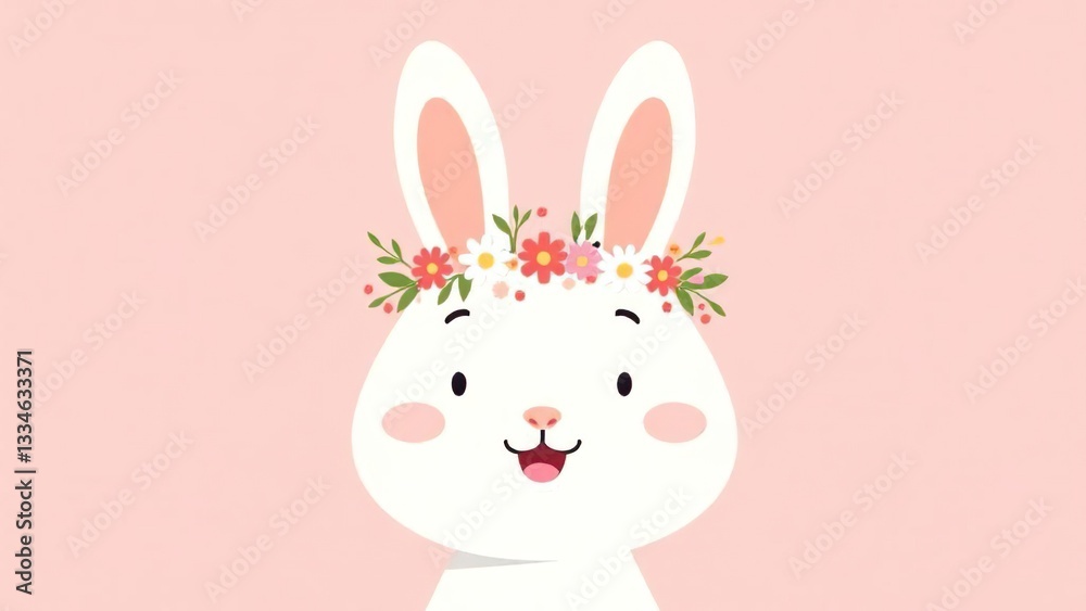 Easter bunny greeting card. Easter bunny greeting card.