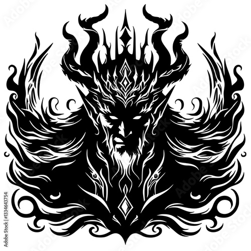 Creepy devil silhouette