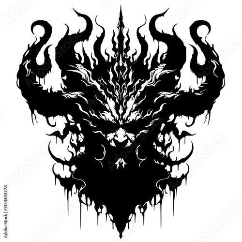 Creepy devil silhouette