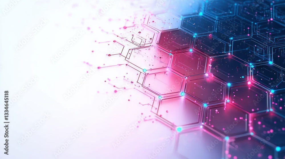 Fototapeta premium Futuristic AI Design with Circuit Patterns and Geometric Shapes for Digital Art and Technology