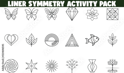 Linear Symmetry Activity Pack Geometric, Nature, and Artistic Designs