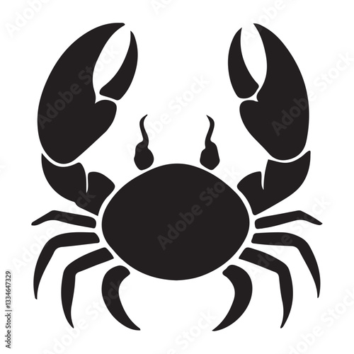 Professional Silhouette Vector Illustration Crab Icon for Websites, Merchandise and Creative Projects