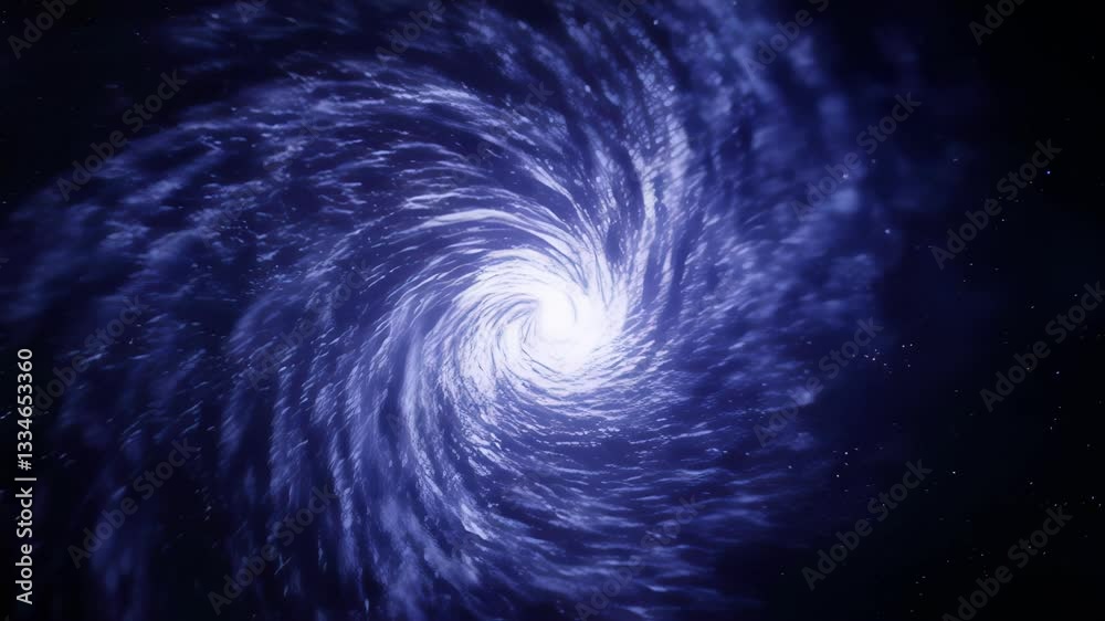 A mesmerizing spiral of bright light against a deep cosmic background, illustrating the concept of a swirling galaxy or vortex in space