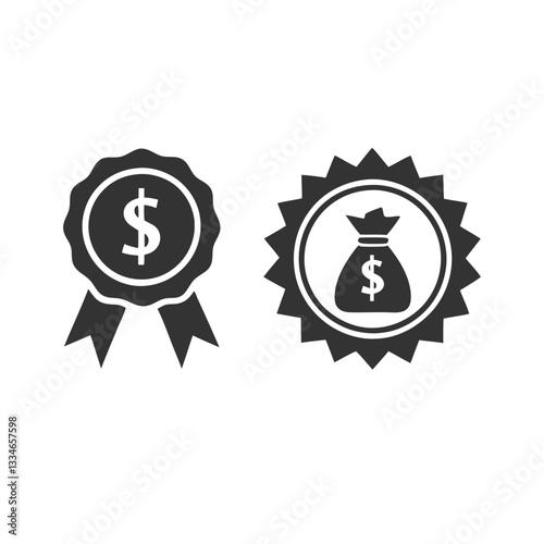 Smooth and Professional Financial Reward Symbol in Vector Format.