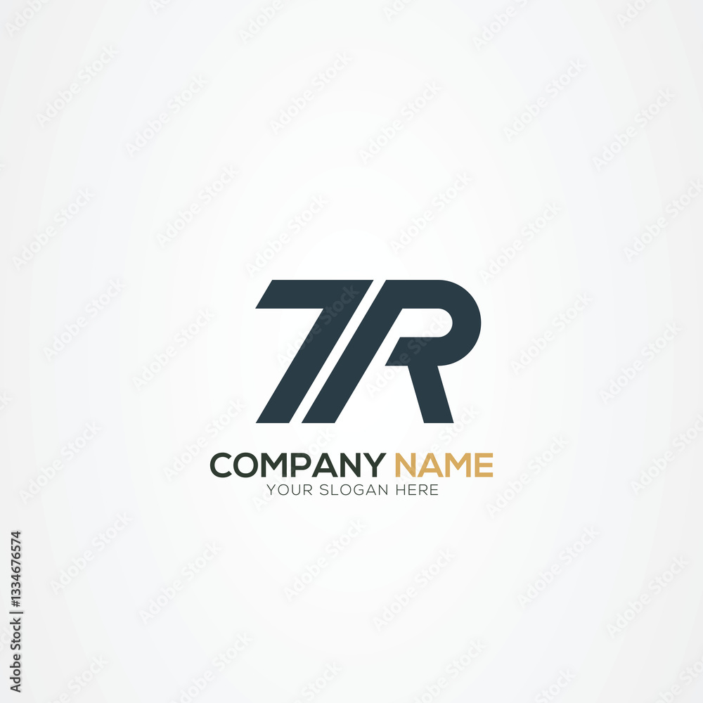 Abstract Minimal Artistic Letter TR RT Logo Design. Initial Based Letter Logo Symbol Abstract Minimal Artistic Letter TR RT Logo Design. Initial Based Letter Logo Symbol