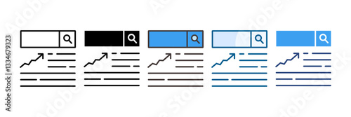 Seo Icon Set Multiple Style Collection